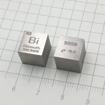 1 pcs de 99,99% 9.73 gramas Bi Bismuto Metal Esculpido Elemento da Tabela Periódica de 10mm Cubo