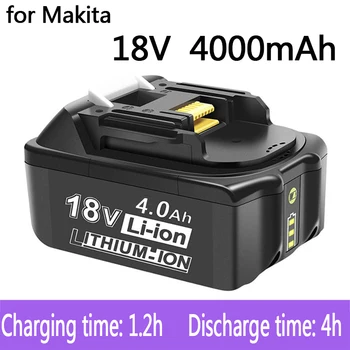 100% Original Makita 18V Recarregável 4000mAh Power Tools Makita Bateria com LED de Substituição do Li-íon LXT BL1860B BL1860 BL1850
