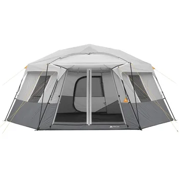 17' x 15' Pessoa Instantâneas Hexágono Tenda Cabine, Acomoda 11 tendas de acampamento ao ar livre tenda kemping besar exterior