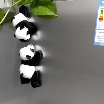 1Pc dos desenhos animados Bonitos Macia Pelúcia Panda Frigorífico Forte Ímã de Geladeira Autocolante de Decoração de Casa de Lembrança Acessórios de Cozinha