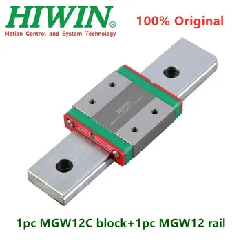 1pc Original de guia linear Hiwin MGW12 150 200 250 300 350 400 450 500 550 mm MGWR12 rail + 1pc MGW12C bloco de transporte CNC
