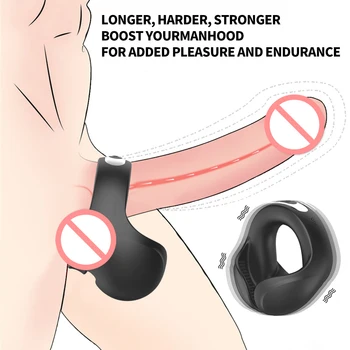 2023 Testículo Massageador Vibrador Cockring Pênis Pau Anel para Homem retardar a Ejaculação Brinquedos Sexuais para os Homens Escroto Estimulador