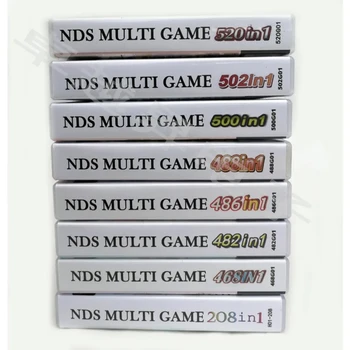 208 em 1 Jogo de DS Cartucho de Ds 3ds Jogos de Armazenamento de Caixa de 520/4300 Em 1 Ds Jogo de cartas Para NDS L 3DS 2DS