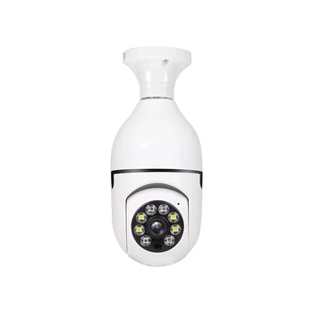 2PCS de Luz do Bulbo de Câmera de Visão Noturna sem Fio wi-Fi da Câmara Smart Câmera de Segurança A6 32G de 360° de Wifi Para a Câmera ao ar livre