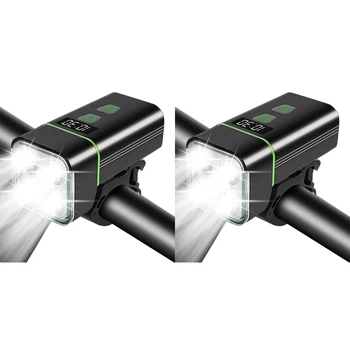 2X Actualizado a 4 de LED Recarregável USB Moto Farol de 2000 Lúmens Brilhante Super Moto Luz Frontal 8 Modos de Luz de Bicicleta