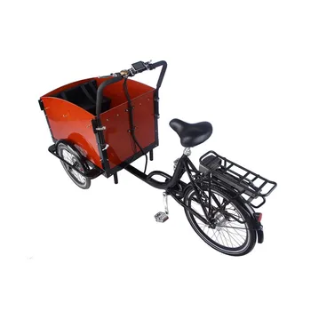 3 Rodas, Pedal Elétrico de Carga de Bicicleta holandesa Adultos Triciclo Família de Bicicleta, Crianças de Rua Scooter para Venda Personalizável