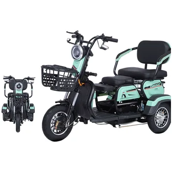 48V Família Triciclo de Pequena escala Motocicleta Bateria de Lítio Triciclo Elétrico Diferencial Elétrica do Motor Scooter de Mobilidade