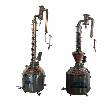 50L de Cobre Destilador de Vinho Distiller de Aço Inoxidável de Parede Única Caldeira Doméstico de Álcool Distiller
