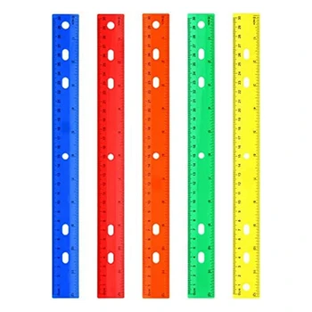 5PCS 5 Tipos De Cor Ferramentas de Medição em linha Reta Régua de Plástico Para as Crianças da Escola de material de Escritório