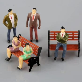 Acessório Pessoas De Modelo De Plástico Ferroviária Sentado, De Pé, De Trem Banco De Decoração Figuras Layout Ornamento Passageiro Nova Marca De Peças