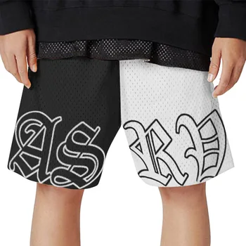 Alta Qualidade Shorts Homens Casual Curto Dentro da Malha Respirável Emblema Praia Básico de Homens de Curto