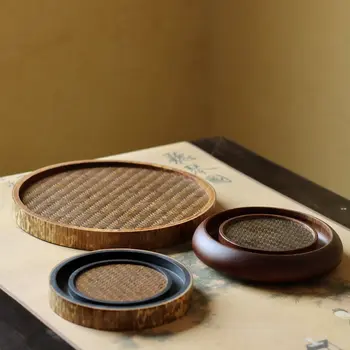 Bandeja De Chá Tabuleiros De Serviço Fornecem Luxuosos Coffeeware Teaware Zen Artesanais De Bambu Pegador De Panela Tabela De Kungfu Conjunto De Chá Acessórios Puer
