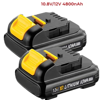 Bateria da ferramenta 4800Ah 10.8 V 12V Li-Ion Batterij DCB127 Vervanging Voor DCB124-XJ DCB120 DCB123 DCB122 DCB124 DCB121