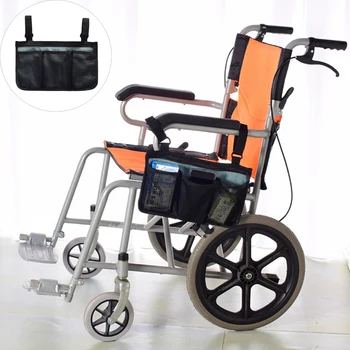 Cadeira De Rodas Especial Saco De Suspensão Cadeira De Rodas Do Lado Do Saco De Armazenamento De Idosos Produtos De Cuidados De Saúde Portátil Braço De Suspensão Saco Preto