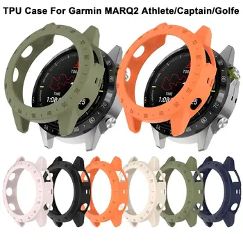 Caso de TPU para Garmin MARQ 2 Atleta Capitão Jogador de golfe Soft Protetores de Tela Tampa para Garmin MARQ2 Smart Watch Moldura do painel de Caso
