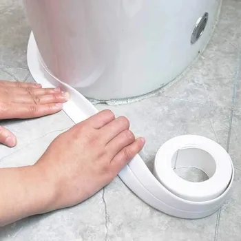 Chuveiro de casa de banho de Pia de Banho Fitas de Vedação de PVC Adesivo Tiras de Vedação Impermeável Adesivos de Parede para Banheiro Cozinha Fita Vedante