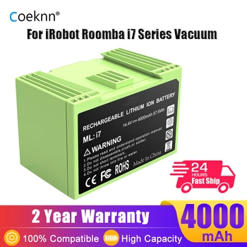 Coeknn 4.0 Ah 14,4 V Li-ion de Substituição de Vácuo Bateria Para iRobot Roomba i7 7156 7558 i7+ 7150 7550 e5 e6 i3 i3+ 3150 i4 i4+ 4550