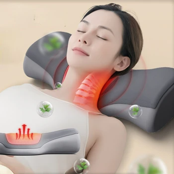 Compressa quente Air Bag Trecho de Massagem, Almofada Lombar Vibração Casa Multi-funcional de Massagem Instrumento Ombro Pescoço Massageadores