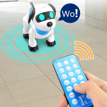 Controle remoto Cão Robótico Stunt Cachorro de Voz, Controle Eletrônico de Estimação Dança do Robô Programável com Som de Dropship