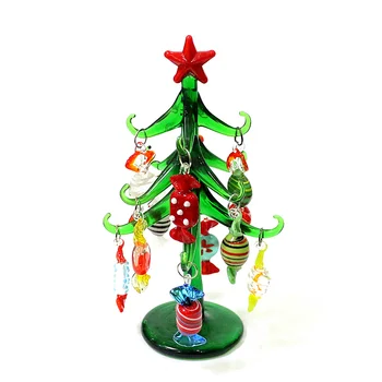 Copo pequeno de Árvore de Natal Estatueta de Artesanato Enfeites Com 12pcs de Doces Bonito Mini Pingente de Acessórios de Casa Criativa Decoração da Mesa