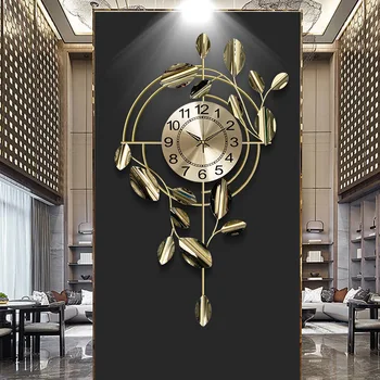 Cozinha De Suspensão, Relógios De Parede Frete Grátis Em Tamanho Grande Design Nórdico Metal Moderno Incomum Relógio De Parede Em Silêncio Cozinha Reloj Decorativos