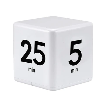 Cubo Temporizador O Temporizador Da Cozinha De Gerenciamento De Tempo Do Timer Sensor De Gravidade Virar Para A Gestão De Tempo E De Contagem Regressiva 25-5-45-15 Minutos