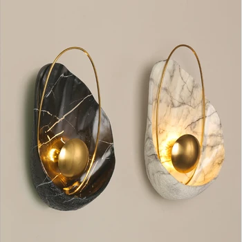 design de resina epóxi de madeira da lâmpada de parede de bolinhos de parede, lâmpada de luz led moderna lâmpada de parede da sala de estar, quarto de cabeceira lam