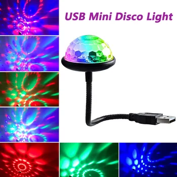 Dj Carro Atmosfera Lâmpadas USB, RGB LED de Iluminação de Palco Efeito Bola de Discoteca Luzes de Festa de Aniversário, Presente de Natal Decorativa Lâmpada