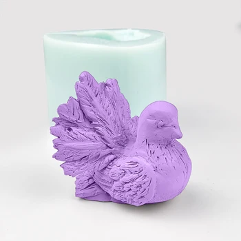 DW0225 PRZY 3D Animal de Aves Pombo Moldes de Silicone de Casamento Aniversário da Vela do Molde Dove Sabonete Moldes de Barro Resina Moldes
