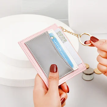 Emenda a carteira das mulheres 2021 novo multi card slot de cartão de saco tampa do cartão coreano zíper Mini zero carteira