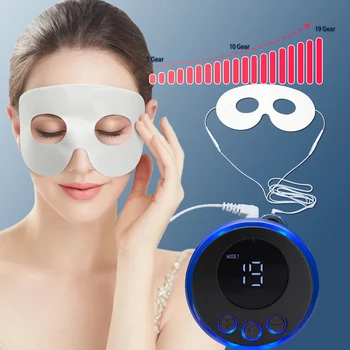 EMS Olho Massageador eletrico Atual Stimulator do Músculo Facial Máquina de Elevação de Pele de Aperto Anti-Rugas do Rosto Cuidados com a Pele Escura Círculo