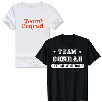 Equipe Conrad Lifetime Membership Engraçado Família Último Nome T-Shirt Da Equipa Conrad Letras Impressas Ditos Graphic Tee Presentes Novidade Topo