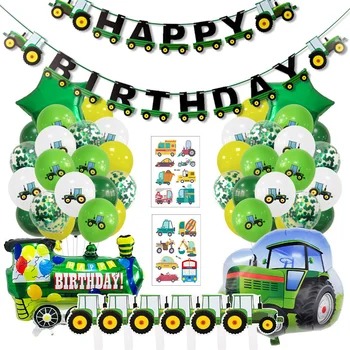 Fazenda temáticos festa de aniversário, decoração de balão conjunto Trator de aniversário veículo balão fazenda tema da festa de aniversário de balão conjunto