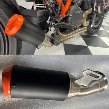 Feito à mão de Liga de Titânio Deslizamento de Exaustão da Motocicleta de Escape de Moto Escapamento de Ligação de Tubos para KTM 1290 Superduke R 2020-2022 Moto