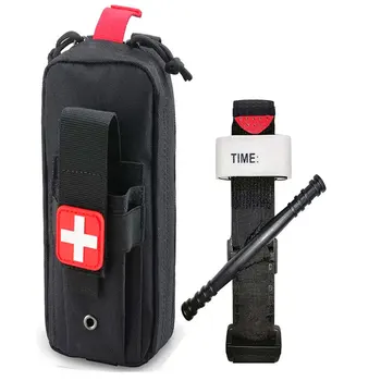 Kit de primeiros Socorros Médicos, a ECD Bolsa de Tática MOLLE Exterior Saco Médico Torniquete o Saco da Cintura Militar Fã Tático Saco