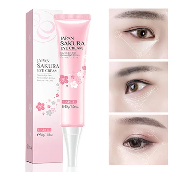 LAIKOU Sakura Creme para os Olhos Anti olheiras Remover Sacos de olho Hidratante Anti-envelhecimento Beleza Saúde Olhos Pele Cuidados Cosméticos