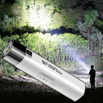 led USB Lanterna do Banco do Poder de Telefone Celular Recarregável Lâmpada Forte Luz da Tocha de Pesquisa Mini Camping, Caminhadas, Pesca Tocha olight