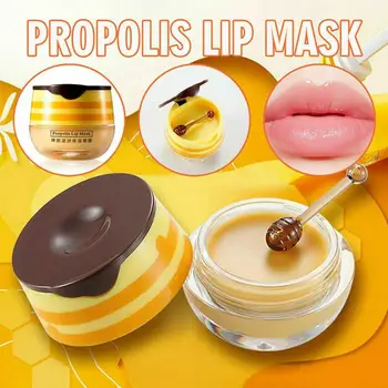 Mel Lip Balm Hidratante Própolis Lip Mask Retire Com uma Escova de Pele Morta Linha Óleo Nutritivo Lábio Reduzir Cuidados Lábios Y4A1
