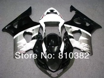 Moto Carenagem kit para GSXR1000 03 04 GSXR 1000 GSX-R1000 K3 2003 2004 branco brilho preto ABS Carenagens conjunto SD62