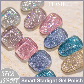 MUSELUOGE Flash Starlight Glitter Nail Art Unhas de Gel polonês 15ml Semi Permanente Soak Off Gel polonês Arte do Prego de Unhas Acessórios
