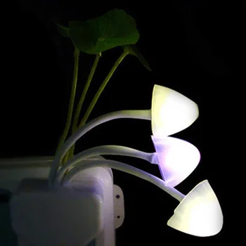 Noite do diodo emissor de Luz com Sensor Inteligente De 0,5 W Plug-in de Luzes noturnas para Crianças, Adultos Cogumelos Bonitos de Decoração de Casa de Lâmpadas de Parede
