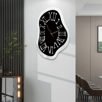 Nordic Relógio De Parede Moderno Electrónica Avançada, Design Criativo Relógio De Parede Clássico E Minimalista, Orloge Murale Moderne De Decoração De Quarto