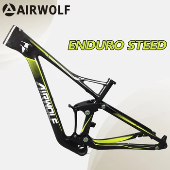 NOVA Suspensão Total de Carbono MTB Bike Quadro 1 1/8 