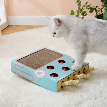 Novo Brinquedo do Gato Chase Caça Rato Jogo de Gato Caixa 3 Em 1 com Scratcher Engraçado Gatos Stick Hit Esquilos Interativo Labirinto Tease Brinquedo
