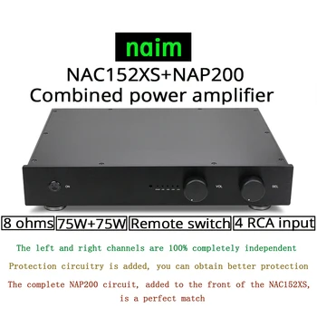 Novo com Base em NAIM NAC152 Preamp & NAP200 Combinado Amplificador de 75W+75W 8 Ohms 4 Vias de Entrada RCA Com Controle Remoto Versão
