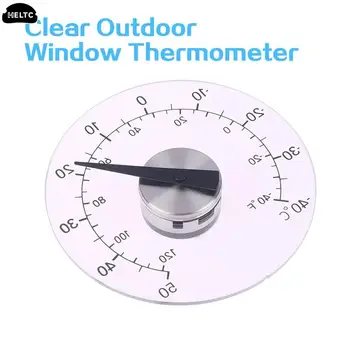 O Termômetro De Temperatura Transparente Exterior Janela Termômetro Relógio De Meteorologia Ferramenta De Monitoramento De Temperatura Medidor De -40 A 50（℃） Novo