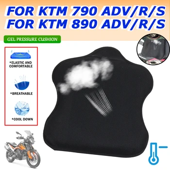 Para KTM 790 Aventura R S KTM790 ADV R 790ADV 890 Aventura R S Acessórios da Motocicleta Assento em Gel de Almofada de Ar Respirável Cobertura de Almofada
