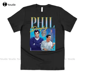 Phil Dunphy programa de Tv DA década de 90 Camiseta Preta Camiseta Personalizada Aldult Adolescente Unissex Digital de Impressão de Camisetas Personalizadas Presente Xs-5Xl
