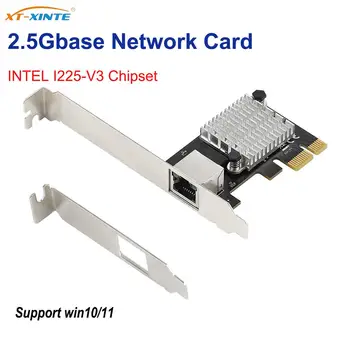 Placa PCIE 2500Mbps Placa de Rede Gigabit 10/100/1000Mbps a Intel I225 RJ45 Computador com Fios PCI-E 2,5 G de Adaptador de Rede LAN