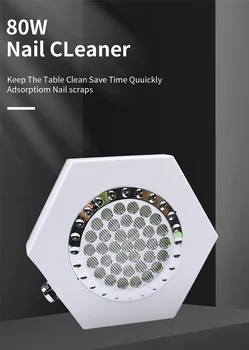 Profissional Hexagonal Projeto Especial da Forma 80W Forte Poder de Beleza da Ferramenta de Limpeza de Unhas do Coletor de Poeira da Máquina